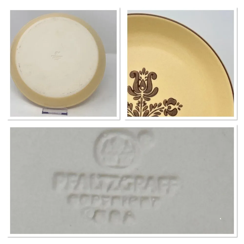 Vintage Pfaltzgraff Village Stoneware Batter Bowl Plate Dish 3pc Lot - READ
